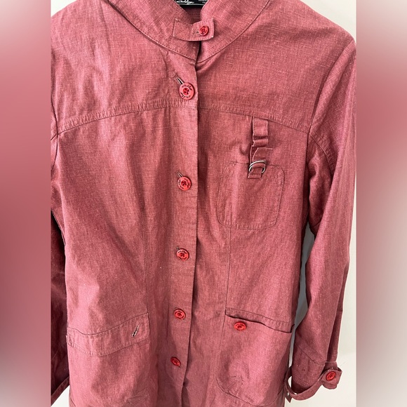 OAKLEY rosewood-colored coat zip-out fleece lining women’s size M Rare To Find. - Picture 2 of 7